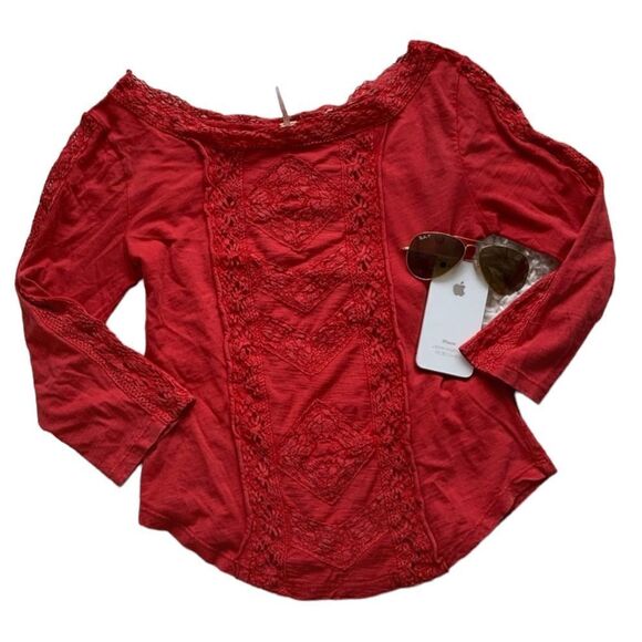 Free People Boatneck Henley Shirt - Picture 1 of 7
